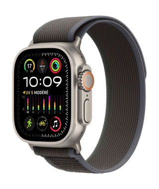 Apple Watch Ultra 2 GPS + Cellular- 49mm - Boîtier Titanium - Bracelet Blue/Black Trail Loop - S/M