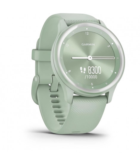 GARMIN Vivomove Sport - Montre de sport connectée a aiguilles et écran tactile - Vert d'eau silver