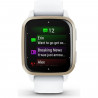 Montre connectée GARMIN Venu Sq 2 Cream Gold avec bracelet blanc