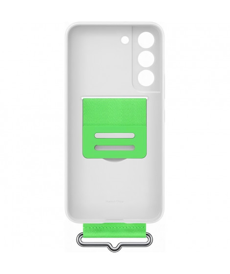 Coque Silicone avec laniere G S22 Blanc