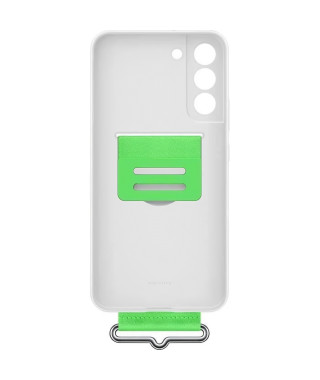 Coque Silicone avec laniere G S22+ Blanc