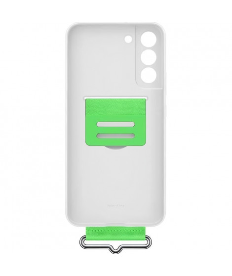 Coque Silicone avec laniere G S22+ Blanc
