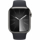 Apple Watch Series 9 GPS + Cellular - 45mm - Boîtier Acier Graphite - Bracelet Midnight Sport Band - S/M