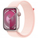 Apple Watch Series 9 GPS + Cellular - 45mm - Boîtier Pink Aluminium - Bracelet Light Pink Sport Loop