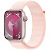 Apple Watch Series 9 GPS + Cellular - 45mm - Boîtier Pink Aluminium - Bracelet Light Pink Sport Loop
