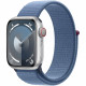 Apple Watch Series 9 GPS + Cellular - 45mm - Boîtier Silver Aluminium - Bracelet Winter Blue Sport Loop