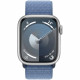 Apple Watch Series 9 GPS + Cellular - 45mm - Boîtier Silver Aluminium - Bracelet Winter Blue Sport Loop