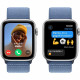 Apple Watch SE GPS - 44mm - Boîtier Silver Aluminium - Bracelet Winter Blue Sport Loop