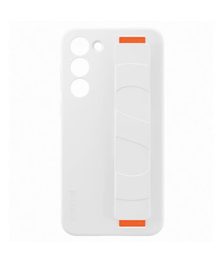 Coque Silicone SAMSUNG avec laniere S23+ Blanc