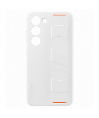 Coque Silicone SAMSUNG avec laniere S23 Blanc