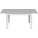Table a manger extensible KENDRA - Rectangulaire - Mélaminé blanc artik et ciment - L140/190 x P 90 x H 78 cm