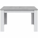 Table a manger extensible KENDRA - Rectangulaire - Mélaminé blanc artik et ciment - L140/190 x P 90 x H 78 cm