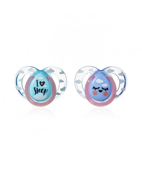 TOMMEE TIPPEE 2 Sucettes CTN Nuit 6-18m