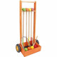 JEUJURA Jeu de croquet en bois - 4 joueurs - Chariot en bois