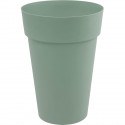 EDA PLASTIQUE - Pot de fleur/Vase haut Toscane - 67L - Ø 46 x 65 cm - Vert laurier