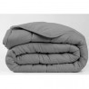 Couette 220x240 cm TODAY - 2 personnes - Bi matiere : en flanelle et polyester - Gris