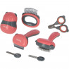 Kit de toilettage 7 pieces KERBL - Rouge et noir - Pour chat