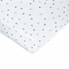 DOMIVA Drap housse Imprimé étoiles - Jersey - oeko-Tex - Blanc - 60 x 120 cm