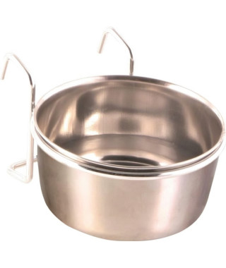 TRIXIE Ecuelle inox avec support - 300ml - Ø9cm - Pour perroquet et perruche