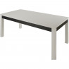 Table a manger L 190 cm - Structure en panneau de particule épaisseur de 18mm - Blanc et gris - Cooper