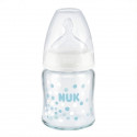 NUK Biberon Serenity+ - Col large - En verre - Contrôle de température - 120 ml - 0-6 mois