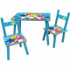 BABY SHARK table rectangulaire 41,5x61x42 cm + 2 chaises 49,5x31x31,5cm pour enfant