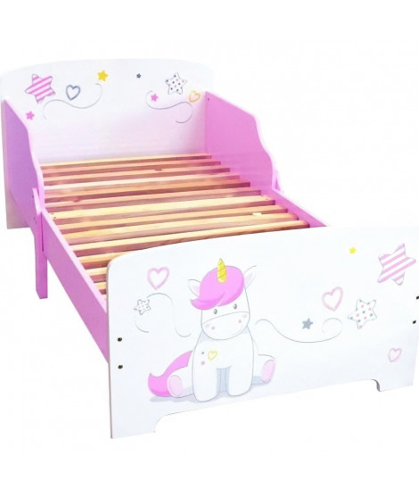 Fun House Licorne lit 140x70 cm avec lattes pour enfant