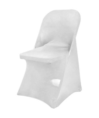 Set housse couverture - chaise x4 - blanc