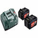 Set de base 2x5,2Ah Li-Power 18V en Boîte en carton - METABO - 685051000