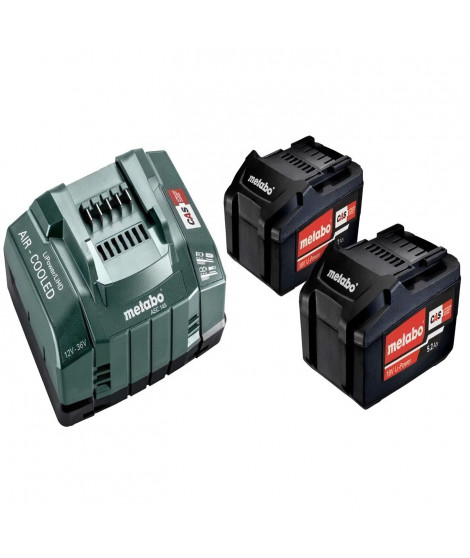 Set de base 2x5,2Ah Li-Power 18V en Boîte en carton - METABO - 685051000