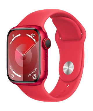 Apple Watch Series 9 GPS + Cellular - 41mm - Boîtier (PRODUCT)RED Aluminium - Bracelet (PRODUCT)RED Sport Band - M/L