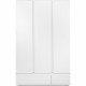 Armoire chambre adulte IMAGE 60B - Décor blanc - 3 portes + 2 tiroirs - L121,6 x H191 x P55 cm