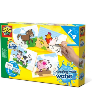 SES CREATIVE - 14455 - Coloriage a l'eau - Animaux de la Ferme