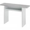 Table d'appoint TAVOLO dépliante - Mélaminé gris béton - L 120 x P 35/70 x H 75/77 cm