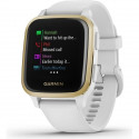 GARMIN Venu Sq - Montre connectée santé et bien-etre -  Light Gold - Bracelet blanc