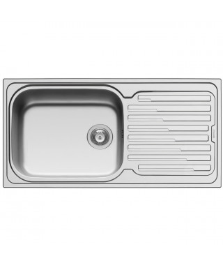 NORD INOX Evier de  cuisine  Amaplus a encastrer 1 grand bac + 1 égouttoir Nid d'abeille - Inox - 50 x 40 x 20 cm