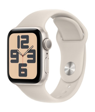 Apple Watch SE GPS - 40mm - Boîtier Starlight Aluminium - Bracelet Starlight Sport Band - M/L