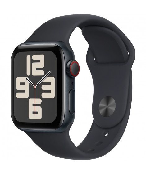 Apple Watch SE GPS + Cellular - 40mm - Boîtier Midnight Aluminium - Bracelet Midnight Sport Band - M/L