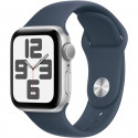 Apple Watch SE GPS - 40mm - Boîtier Silver Aluminium - Bracelet Storm Blue Sport Band - M/L