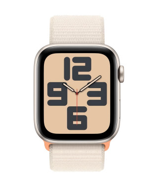 Apple Watch SE GPS - 44mm - Boîtier Starlight Aluminium - Bracelet Starlight Sport Loop