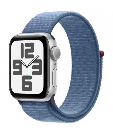 Apple Watch SE GPS - 40mm - Boîtier Silver Aluminium - Bracelet Winter Blue Sport Loop