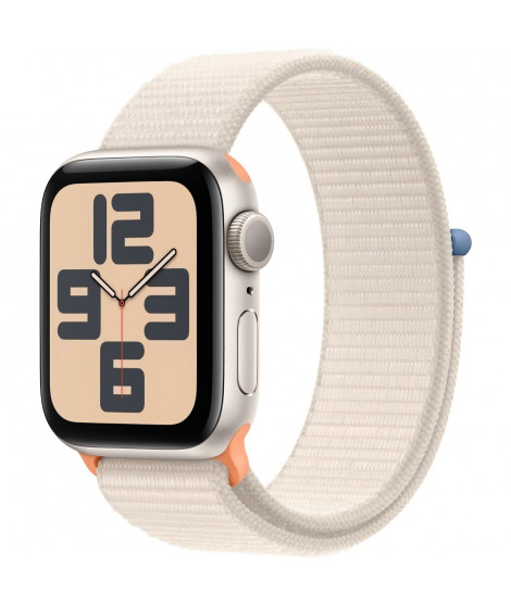 Apple Watch SE GPS - 40mm - Boîtier Starlight Aluminium - Bracelet Starlight Sport Loop