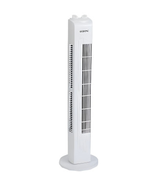 Ventilateur colonne OCEANIC - 40W - Hauteur 78 cm - 3 vitesses - Oscillant - Minuterie - Blanc