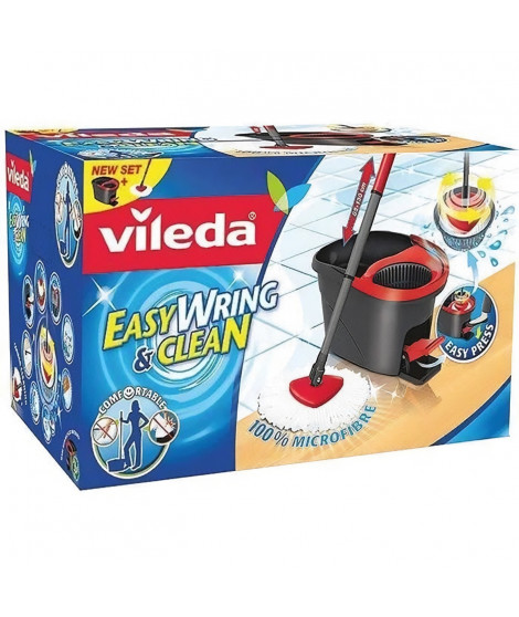 VILEDA Set Easywring clean balai + seau a essorage rotatif