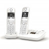 Téléphone Fixe AS690 A Duo Blanc - GIGASET - Sans fil - Répondeur 20 min - ID d'appelant - Mains libres
