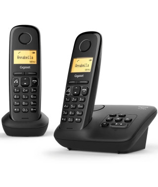 Téléphone sans fil avec répondeur Gigaset A270 A Duo - Noir