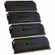 CORSAIR Kit de mémoire DOMINATOR RGB 32 Go (4 x 8 Go) DDR4 DRAM 3 200 MHz C16 (COR0840006607397 )