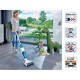 Regulus Aqua PowerVac 11914 Leifheit - Aspirateur laveur 2 en 1 - Aspirateur balai sans fil électrique nettoyeur sol a roulea…