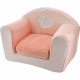 Fauteuil club convertible Lapinou - Rose - 42 x 55 cm