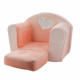 Fauteuil club convertible Lapinou - Rose - 42 x 55 cm